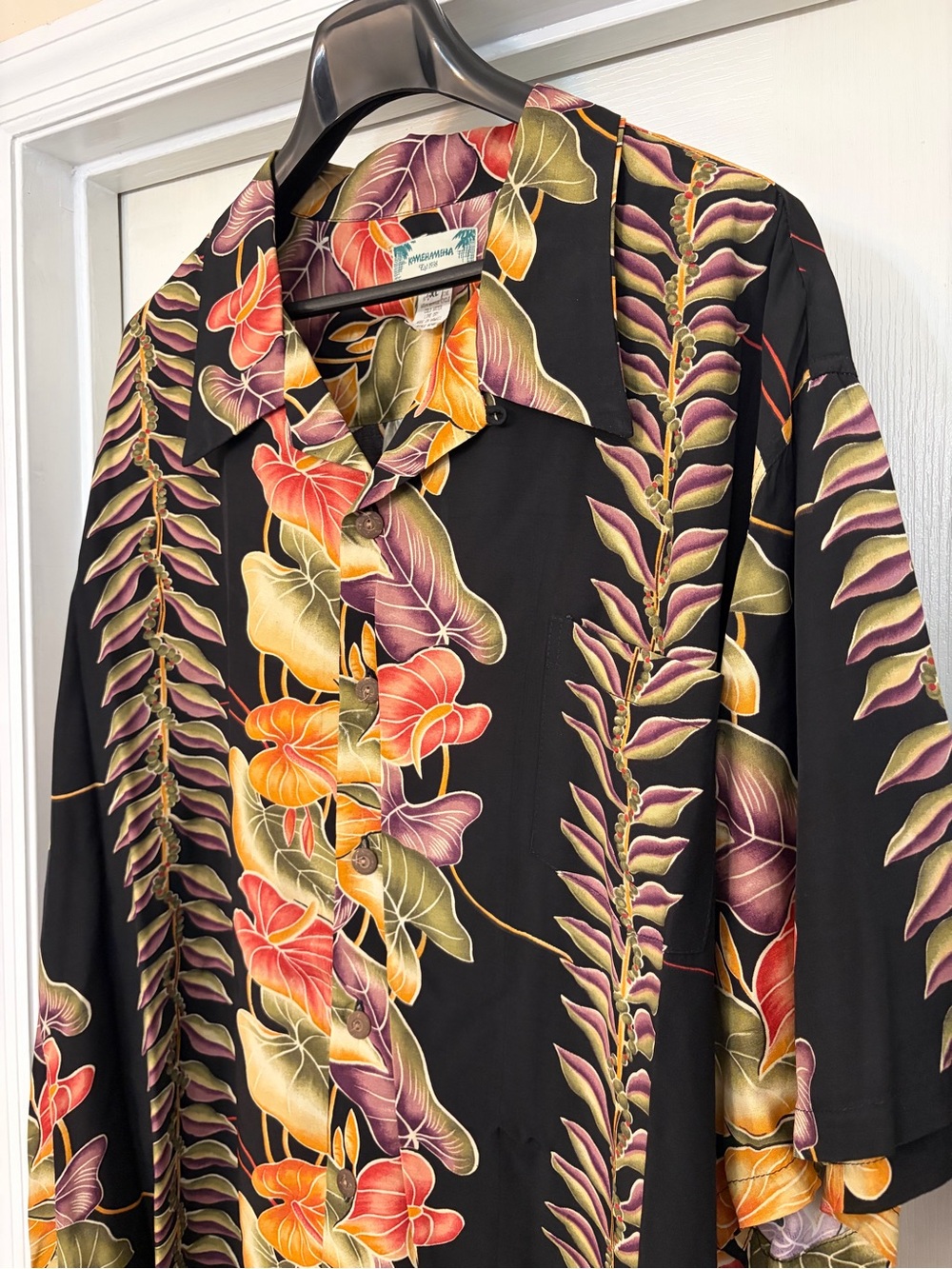 Vintage Kamehameha Hawaiian Aloha Shirt 4XL Floral Tiki Hawaii USA
